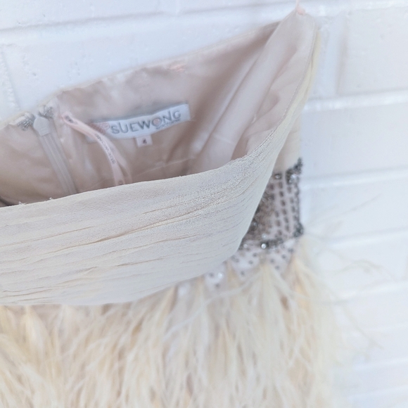 Sue Wong Nocturne Feather Dress - Picture 5 of 10